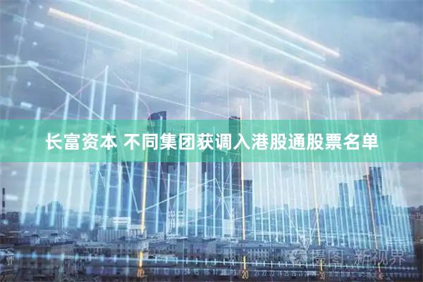 长富资本 不同集团获调入港股通股票名单
