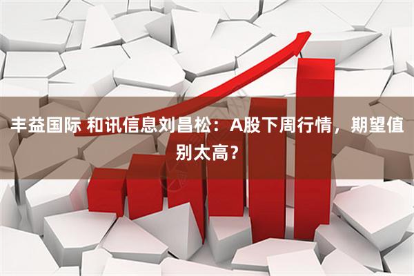 丰益国际 和讯信息刘昌松：A股下周行情，期望值别太高？