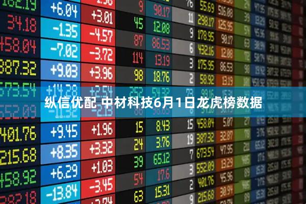 纵信优配 中材科技6月1日龙虎榜数据